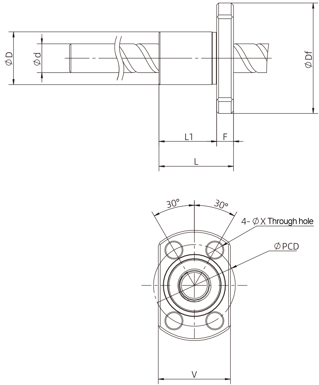 FBG FBR Type2 Dimensional Drawing